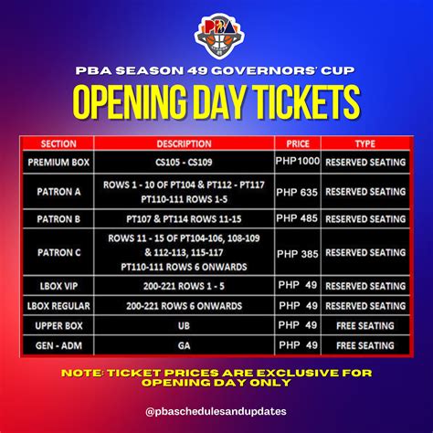 pba ticket price|FAQs .